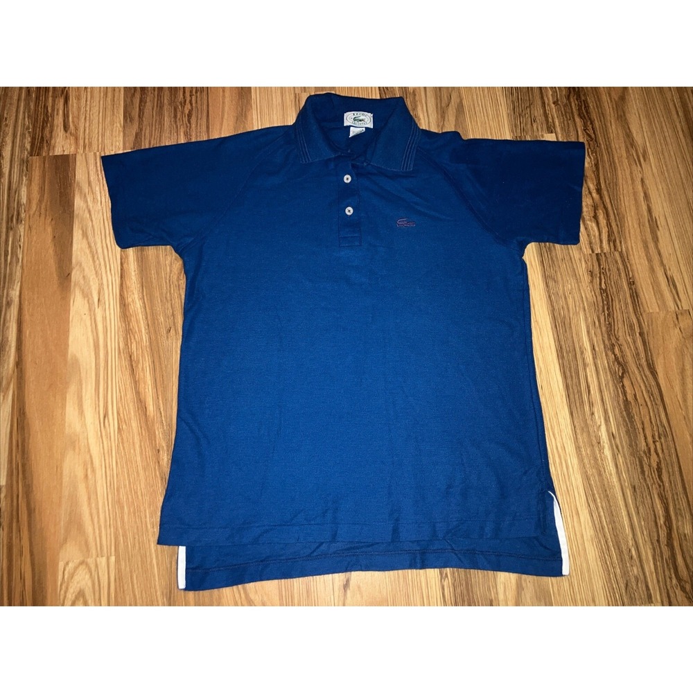 Vintage Izod Lacoste Women's Small 36 Navy Blue Short Sleeve Polo Shirt